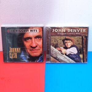 John Denver Johnny Cash Greatest Hits Sealed CD Lot Country Compact Disc New vtg